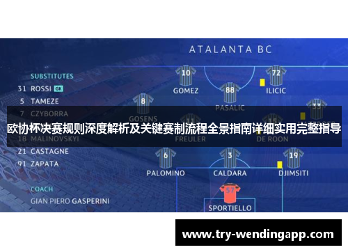 欧协杯决赛规则深度解析及关键赛制流程全景指南详细实用完整指导