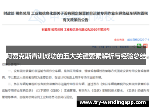 阿贾克斯青训成功的五大关键要素解析与经验总结